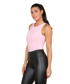 Slinky Racer Round Neck Double Layered Top Bodysuit