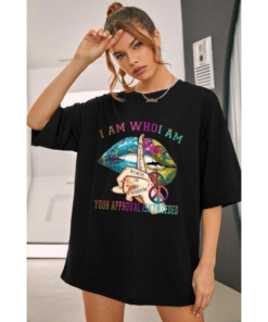 Ladies Oversized Whishper Words of Wisdom Short Sleeves T Shirt Top
