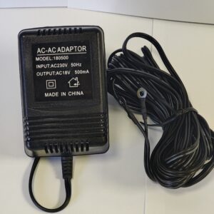 Doorbell Transformer 18V/500mA, AC Black Power Supply 5M