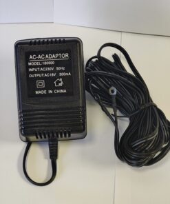 Doorbell Transformer 18V/500mA, AC Black Power Supply 5M