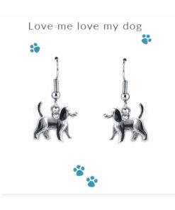 Love Me Love My Dog Earrings on Message Card