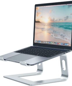 Aspect Metal Desktop Laptop Stand Compatible with All MacBook and Laptops Size Range 10 to 15.6 Inches (SLIVER)