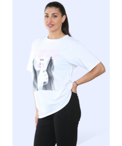 Ladies Printed Short Sleeve T-Shirt Top