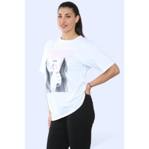 Ladies Printed Short Sleeve T-Shirt Top