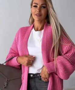 Crop Balloon Pocket Cardigan