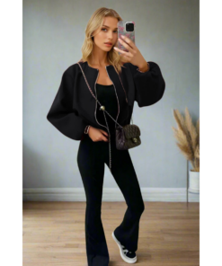 Classic Bomber Jacket - Stylish Zip Design - Perfect for All-Outfits