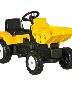 HOMCOM Ride on Tractor No Power for Kids with Manual Control Bucket