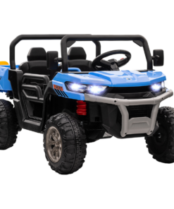 HOMCOM 12V Two-Seater Kids Electric Ride-On Car w/ Electric Bucket - Blue