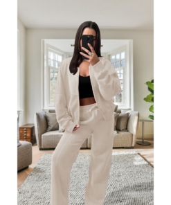 Stylish Oversized Fleece Tracksuit Set for Ultimate Comfort