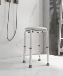 HOMCOM Bath Chair Height Adjustable Shower Seat for Elderly Disabled