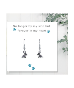 No Longer By My Side - Dog Earrings on Message Card