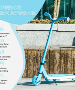 AIYAPLAY Electric Scooter for Kids 4-7, with Auxiliary Rear Wheels