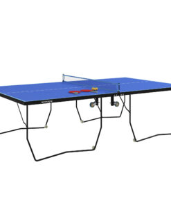 SPORTNOW 9FT Folding Table Tennis Table w/ 8 Wheels, for Indoors
