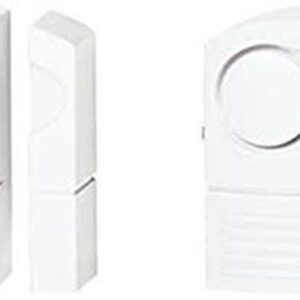 Benross 2-Pack Mini Wireless Window Alarms - Compact White