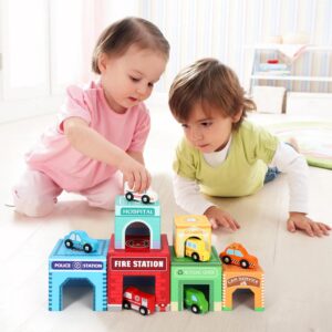 SOKA Stacking Cube with 6 Vehicle Toys – Educational & Fun