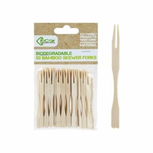 Eco Connection 50-Pack Disposable Natural Bamboo Skewers