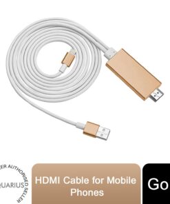 Aquarius Full HD Support HDMI Connector Cable for Phone/Pad Gold