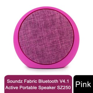 Soundz Fabric Bluetooth V4.1 Active Portable Speaker SZ250 & SZ300[SZ250 - Pink]