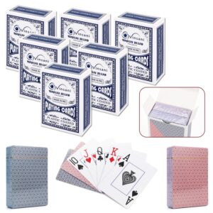 Vinsani Traditional Check Poker Casino Plastic Coated Playing Cards Decks (2 / 4 / 6 / 12)