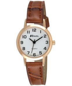 Ravel Ladies Classic Strap Brown / Gold Watch R0102.14.2A