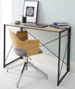 Compact Industrial Style Multi-Purpose Desk Folding Table