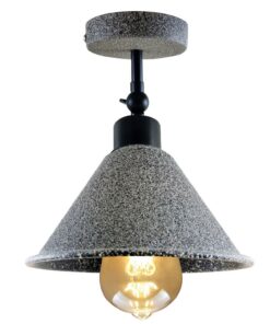 Retro Industrial Stone Effect Ceiling Flush Mount Light Metal Indoor Light