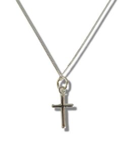 Girls Mini Cross Silver Necklace