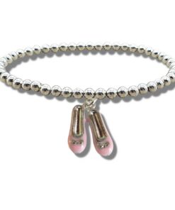 Girls Ballet Shoes Beaded Bracelet