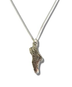 Running Shoe Silver Necklace