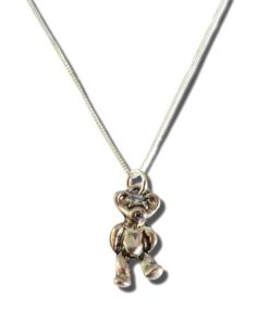 Girls Teddy Silver Necklace