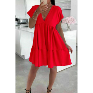 Italian V Neck Smoke Dress - Elegant Design for Any Occasion