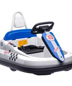 HOMCOM 6V Kids Bumper Car, 360-Degree Rotation Waltzer Car w/ 2 Speeds - White