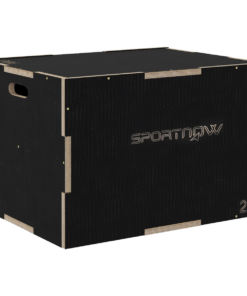 SPORTNOW 51/61/76cm Plyometric Jump Box, Wooden Plyo Box for Home Gym