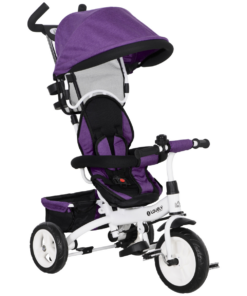 HOMCOM 6 in 1 Kids Trike, Stroller with Parent Handle, Green