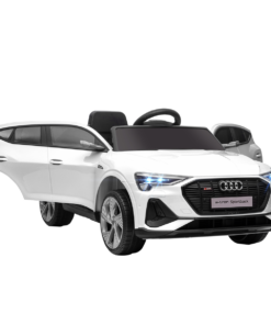 HOMCOM 12V Kids Electric Ride-On Car/ w Remote Control, Lights, Music - White