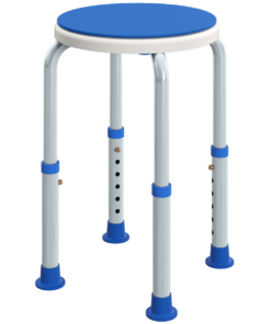 HOMCOM 360 Degree Swivel Shower Stool with Non-Slip Feet for Disabled