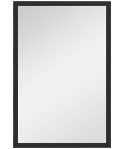 HOMCOM 70x50cm Wall Bathroom Mirror for Home Decor, Vanity Mirror, Black