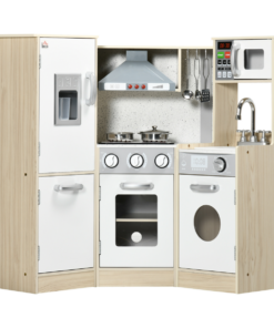 Corner Kids Kitchen w/ Sound Light, Phone, Microwave, Oven, Range Hood