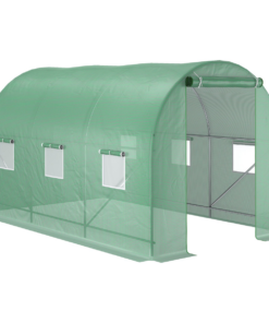 3.5 x 3 x 2 m Polytunnel Greenhouse Polytunnel Tent w/ PE Cover Green