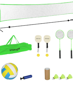 SPORTNOW Badminton Net Set, Height Adjustable Net for Pickleball, Volleyball