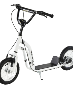 HOMCOM Kids Stunt Scooter with 12" Rubber Wheels, Adjustable Handlebar