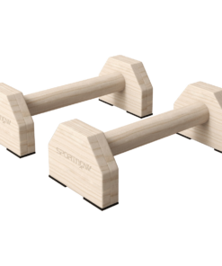 SPORTNOW Wooden Parallettes Push Up Bars Calisthenics Equipment for Home Gym