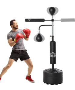 HOMCOM 3-in-1 Punching Bag with 2 Speedballs, 360° Reflex Bar