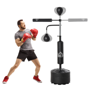 HOMCOM 3-in-1 Punching Bag with 2 Speedballs, 360° Reflex Bar