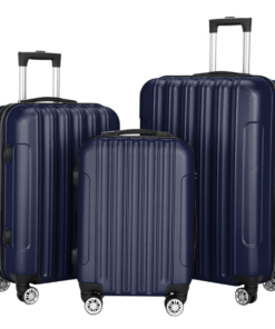 3 Pcs Suitcase Lightweight ABS Carry-on Hand Luggage 4 Spinner Wheels Trolley Case