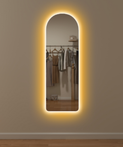 HOMCOM Full Length Wall Mirror with Lights Dimming and 3 Colour Adjustable