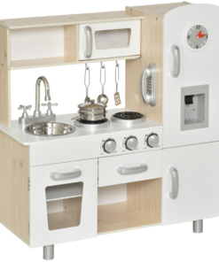Luxury Kitchen Playset with Accessories Pretend Cooking Set White