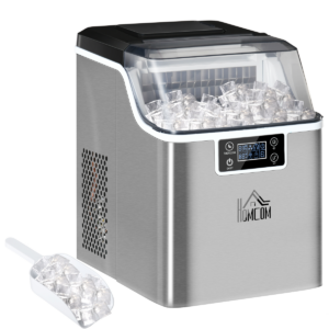 HOMCOM 91L Freestanding Under Counter Fridge with Lock