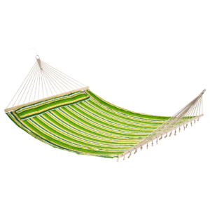 Double Outdoor Patio Cotton Hammock Swing Bed with Pillow
