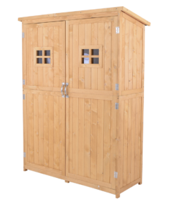 Garden Shed W/Double Door, Pine Wood, 127.5Lx50Wx164H cm